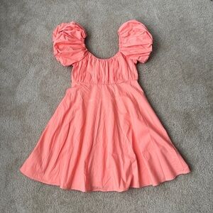 Abercrombie & Fitch Pink Mini Dress with Puff Sleeves